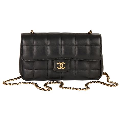 vintage chanel chocolate bar bag|chanel lambskin mini chocolate bar flap.